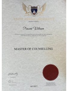 Naomi Witham Master of Counselling South West WA