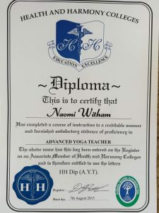 Naomi Witham Diploma of Advanced Yoga Teaching Near Margaret River WA